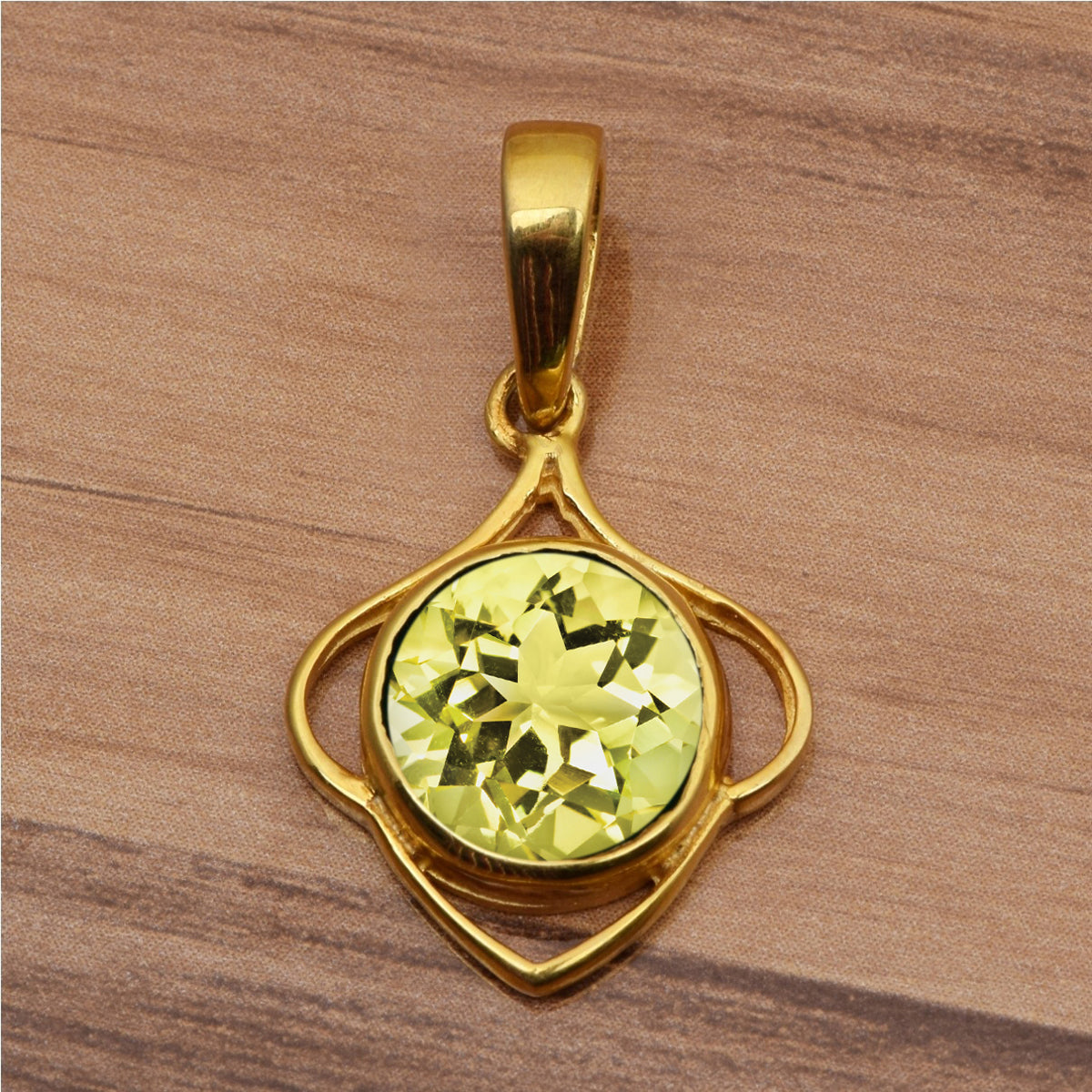 Celtic Style Round Cut Multi Choice Gemstone Pendant
