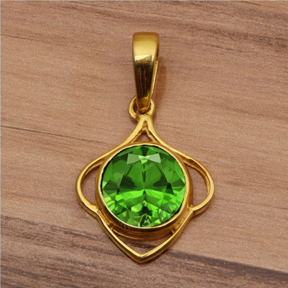 Celtic Style Round Cut Multi Choice Gemstone Pendant