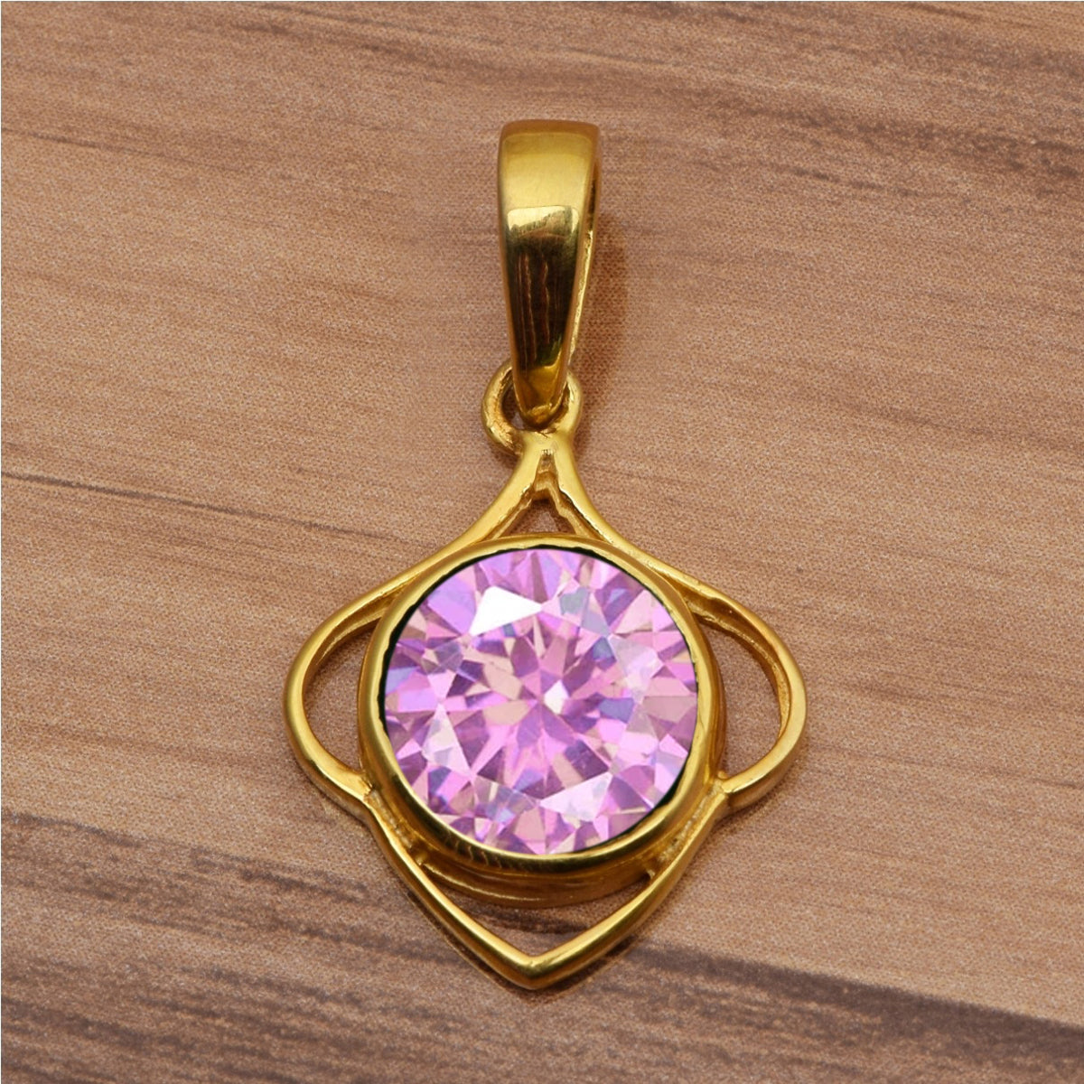 Celtic Style Round Cut Multi Choice Gemstone Pendant
