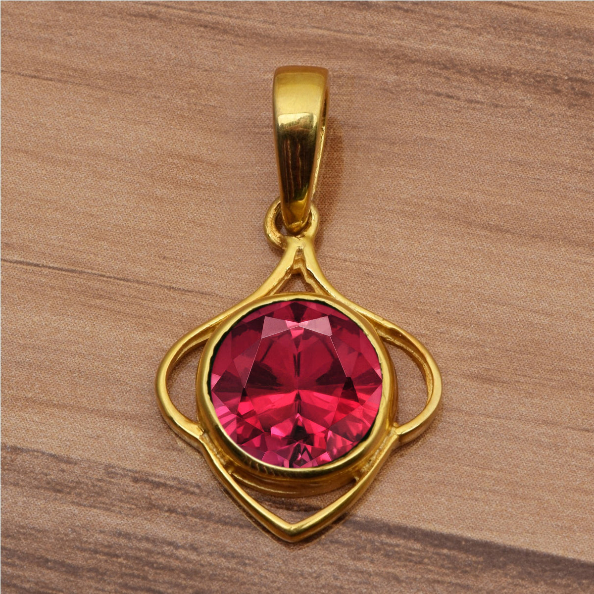 Celtic Style Round Cut Multi Choice Gemstone Pendant