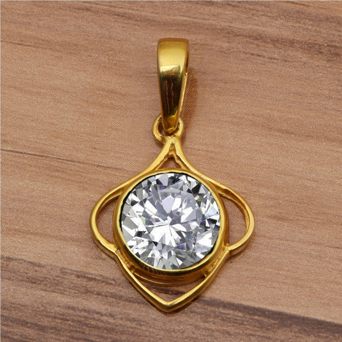 Celtic Style Round Cut Multi Choice Gemstone Pendant