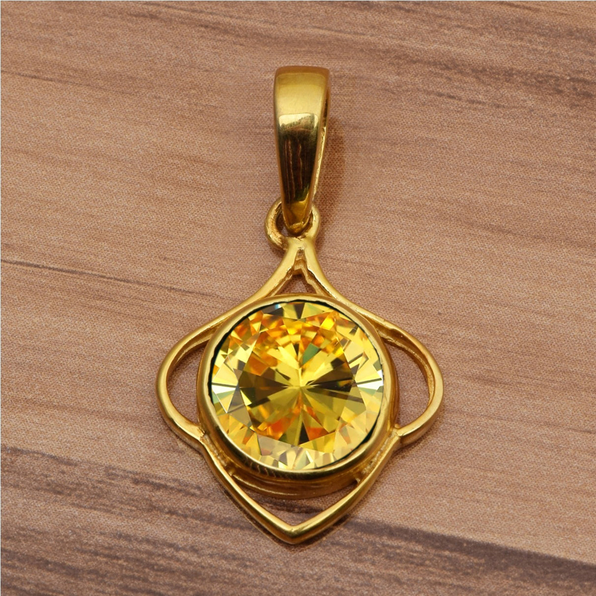Celtic Style Round Cut Multi Choice Gemstone Pendant