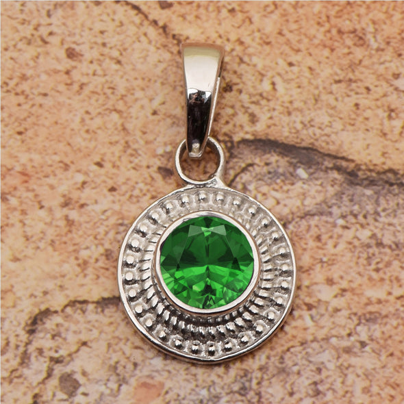 Round Celtic Design Multi Choice Gemstone Pendant