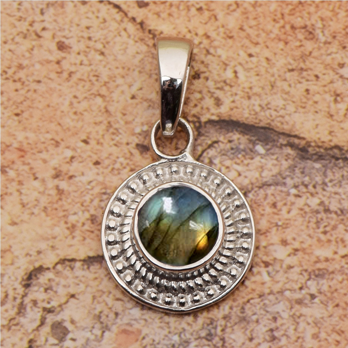 Round Celtic Design Multi Choice Gemstone Pendant