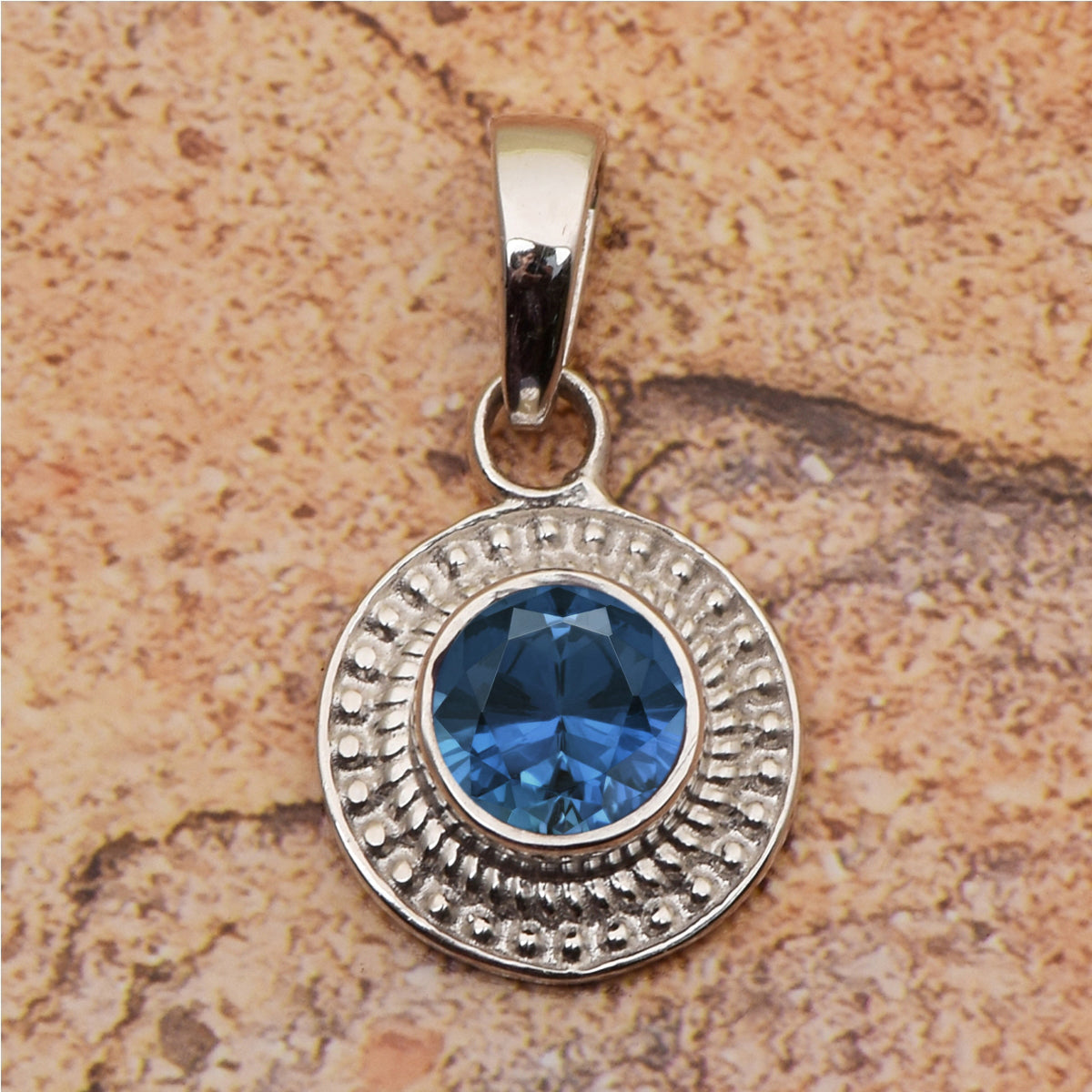 Round Celtic Design Multi Choice Gemstone Pendant