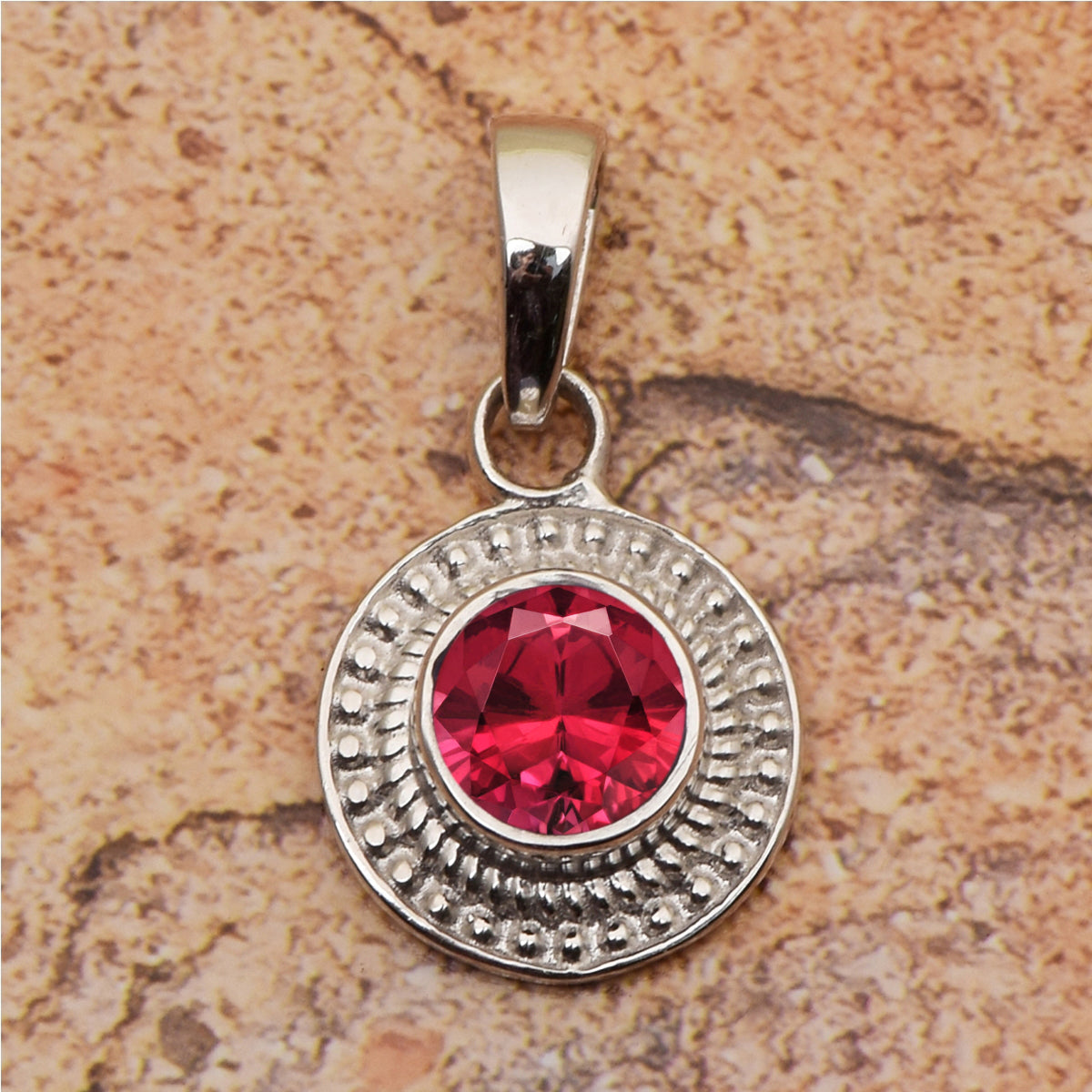 Round Celtic Design Multi Choice Gemstone Pendant