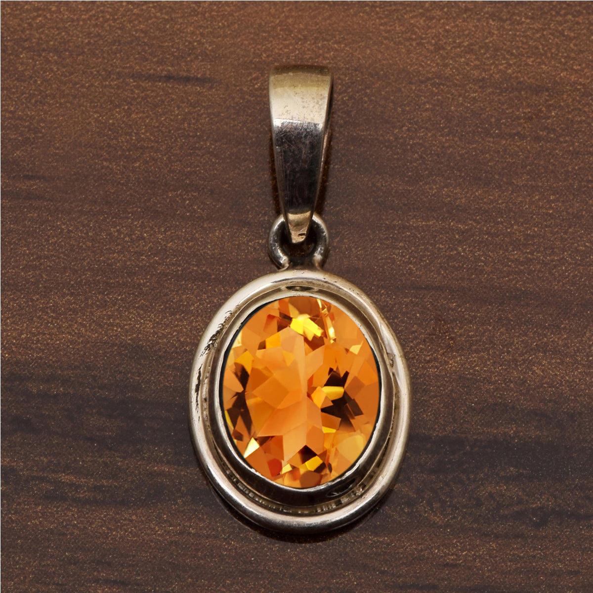 Oval Bezel Set Multi Choice Gemstone Pendant