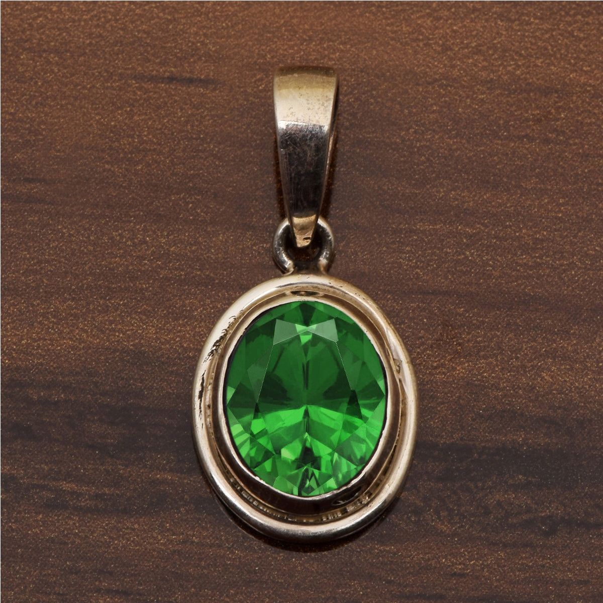 Oval Bezel Set Multi Choice Gemstone Pendant