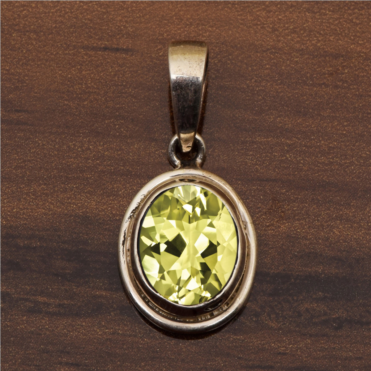 Oval Bezel Set Multi Choice Gemstone Pendant