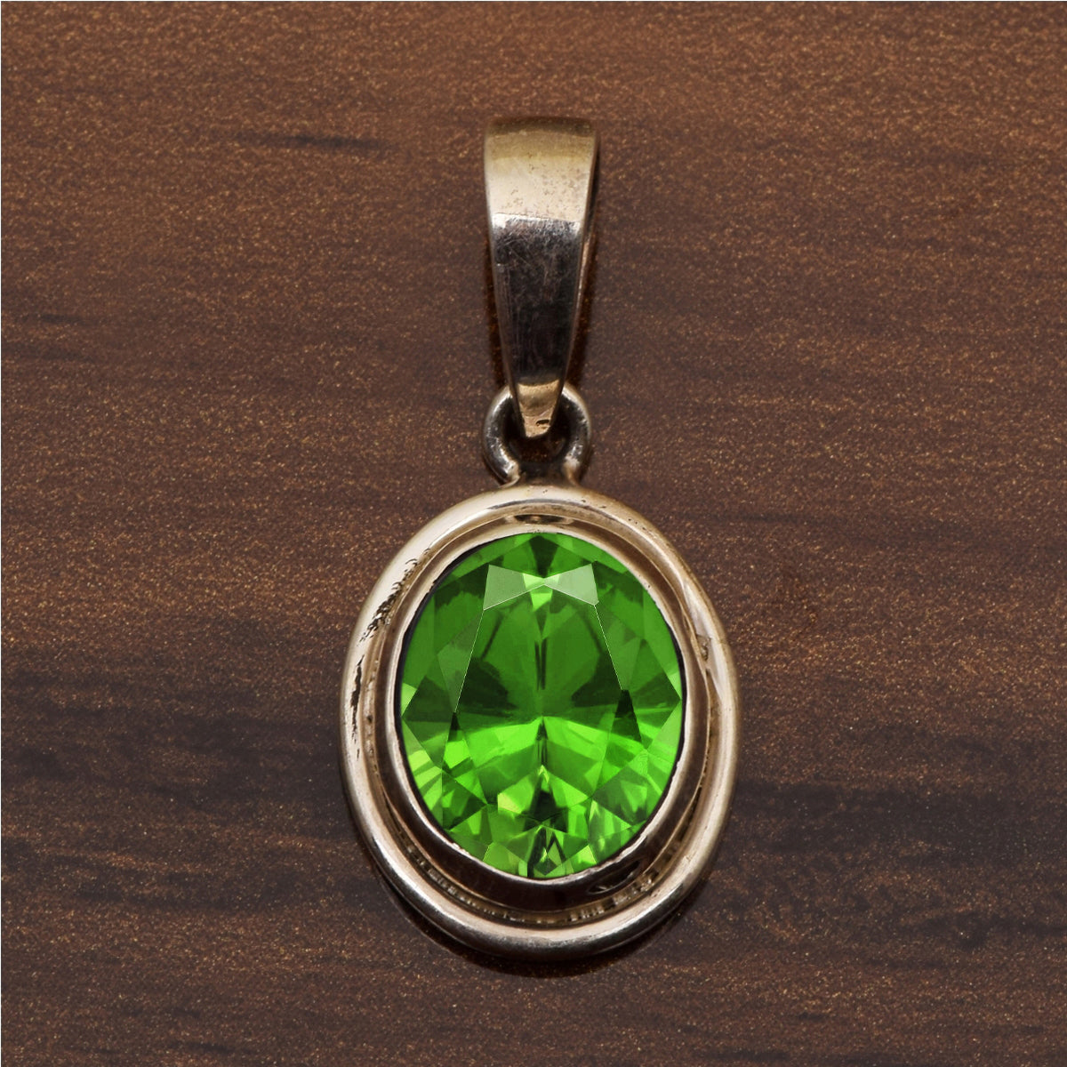 Oval Bezel Set Multi Choice Gemstone Pendant