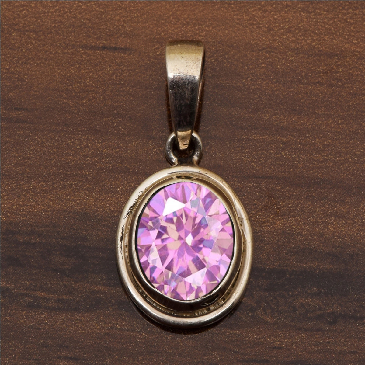 Oval Bezel Set Multi Choice Gemstone Pendant