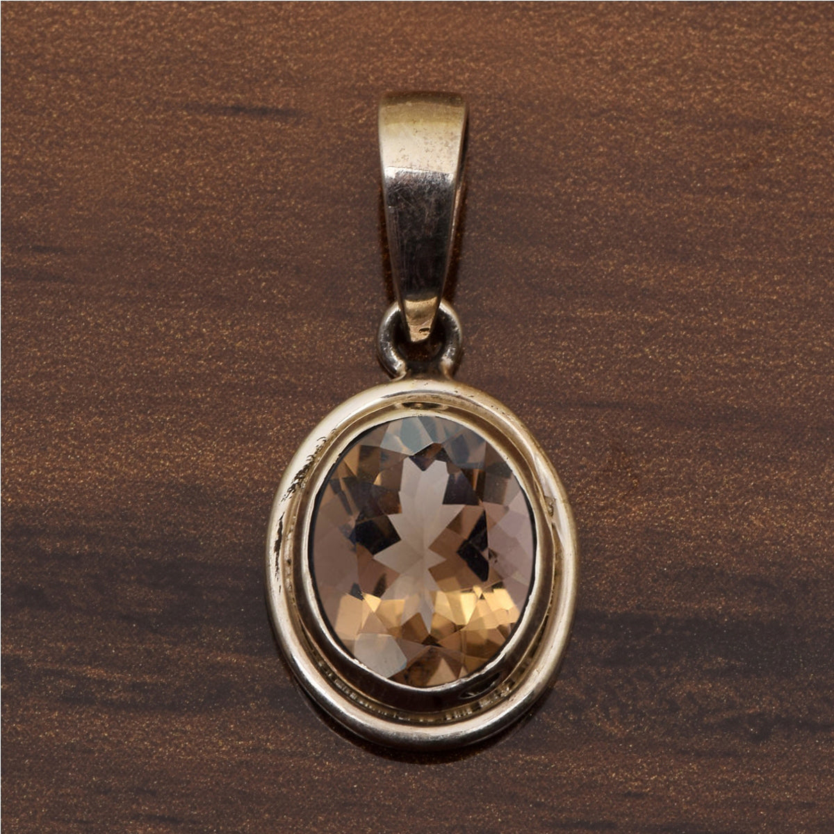 Oval Bezel Set Multi Choice Gemstone Pendant