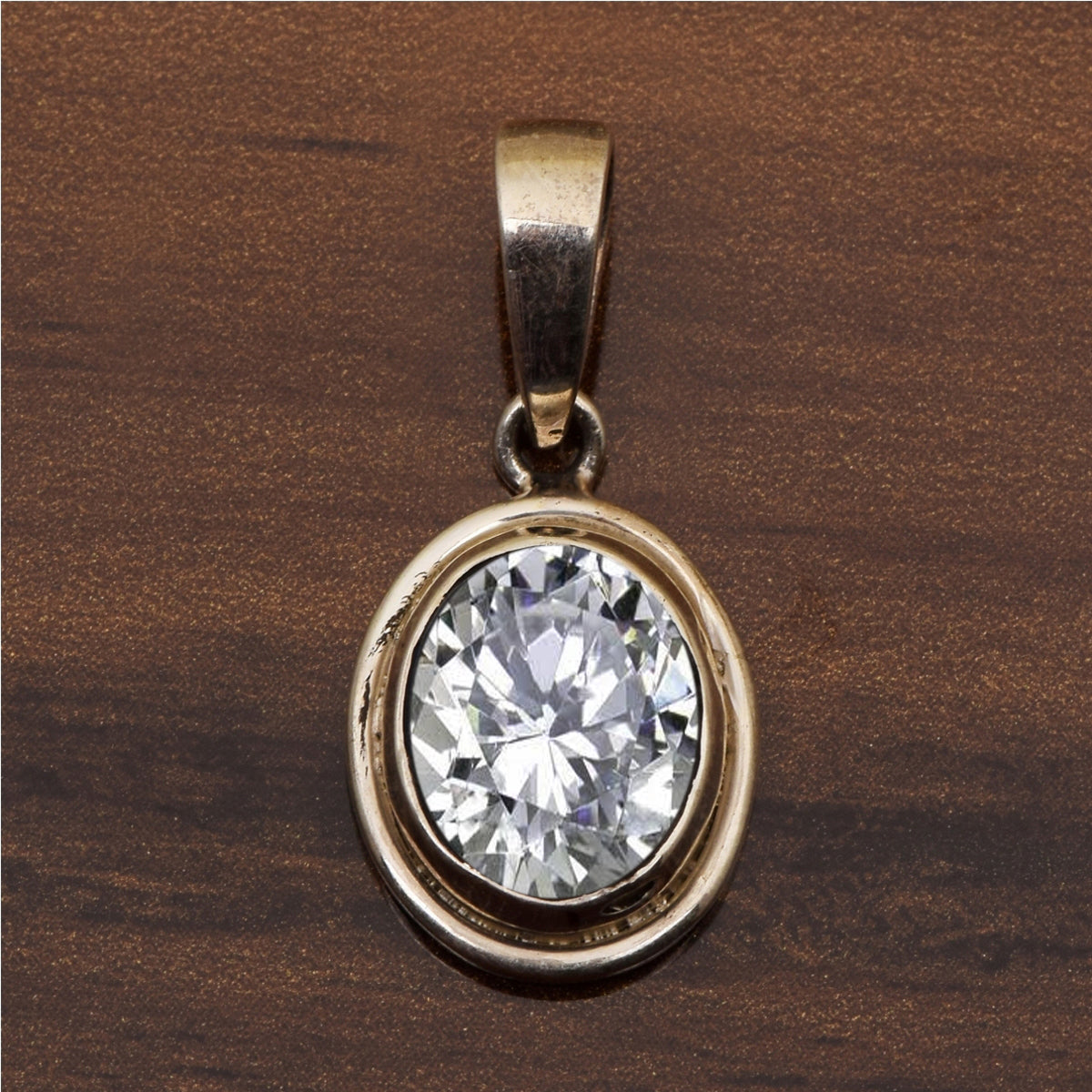 Oval Bezel Set Multi Choice Gemstone Pendant