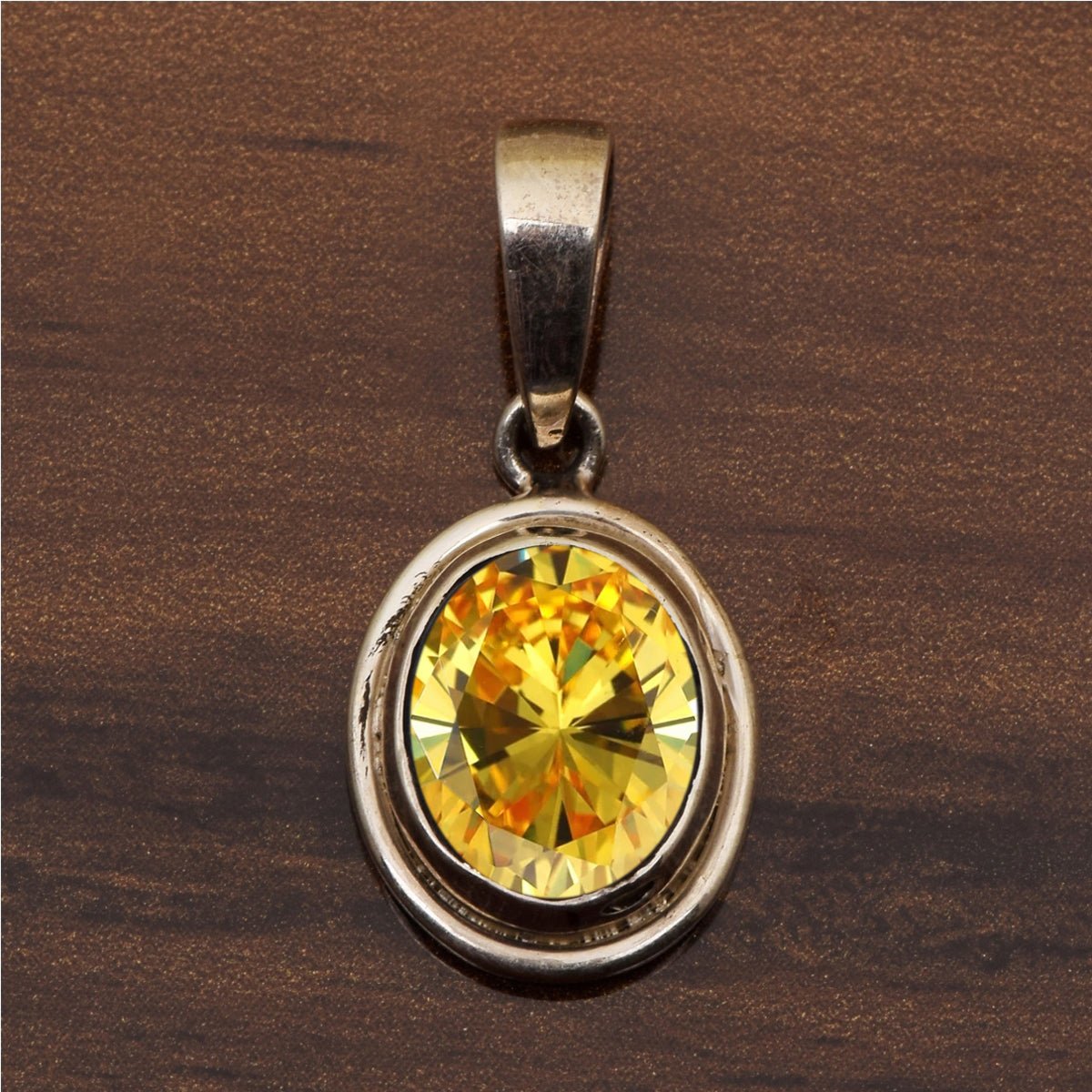 Oval Bezel Set Multi Choice Gemstone Pendant