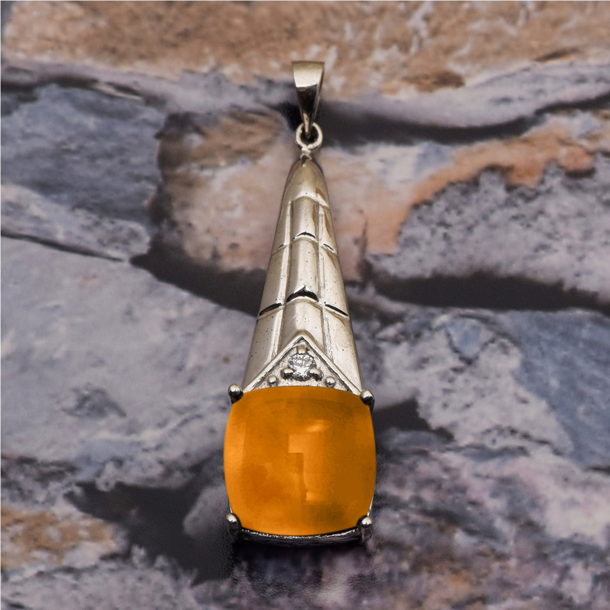 Tear Drop Cushion Set Multi Choice Gemstone Pendant
