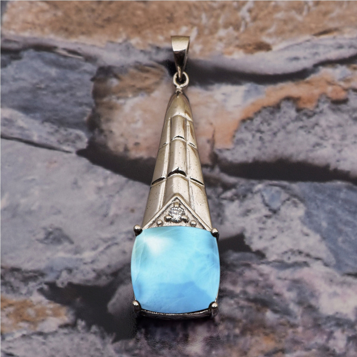 Tear Drop Cushion Set Multi Choice Gemstone Pendant