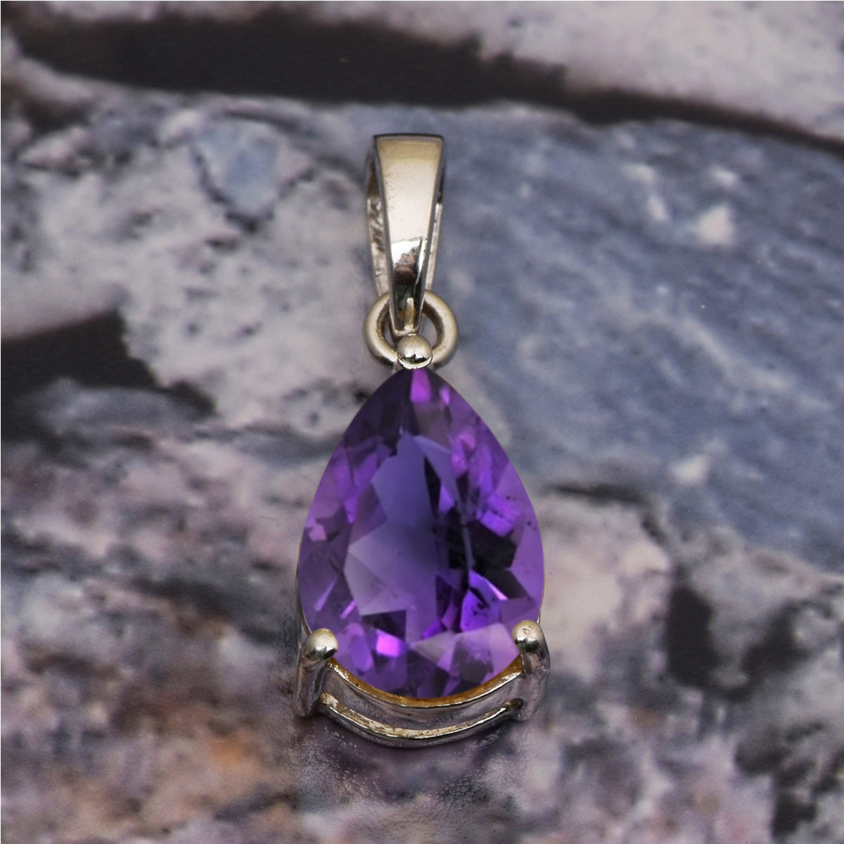 Solitaire Pear Cut Multi Choice Gemstone Pendant