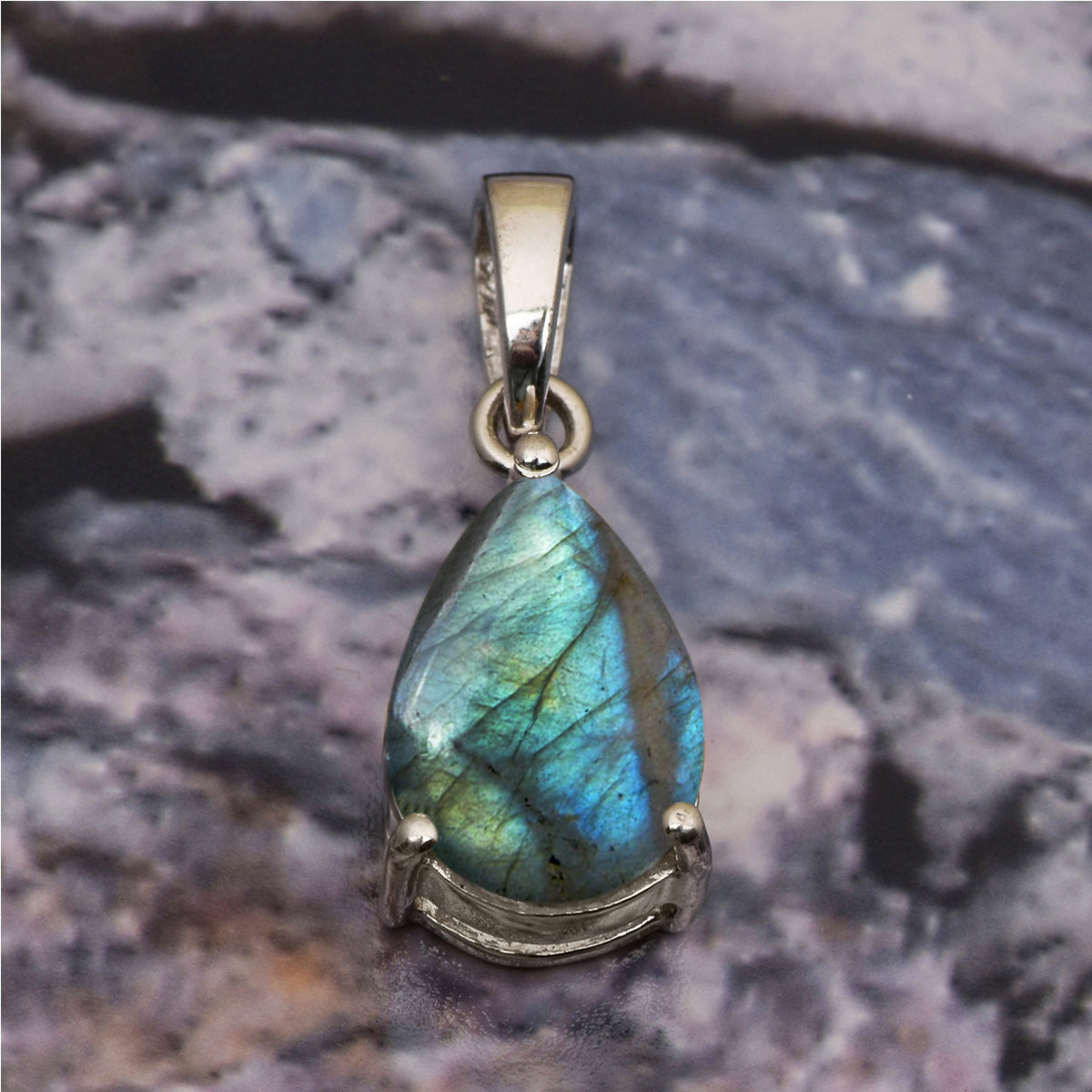 Solitaire Pear Cut Multi Choice Gemstone Pendant