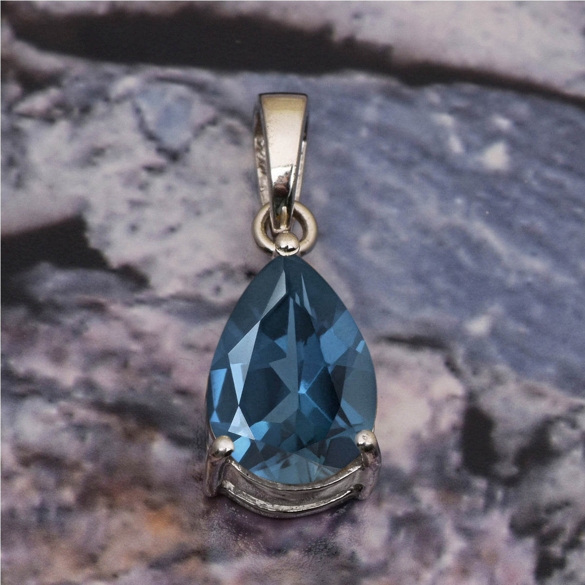 Solitaire Pear Cut Multi Choice Gemstone Pendant