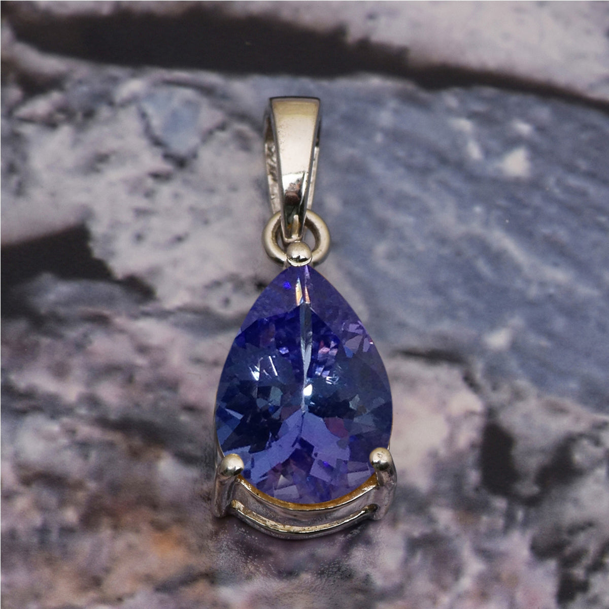 Solitaire Pear Cut Multi Choice Gemstone Pendant