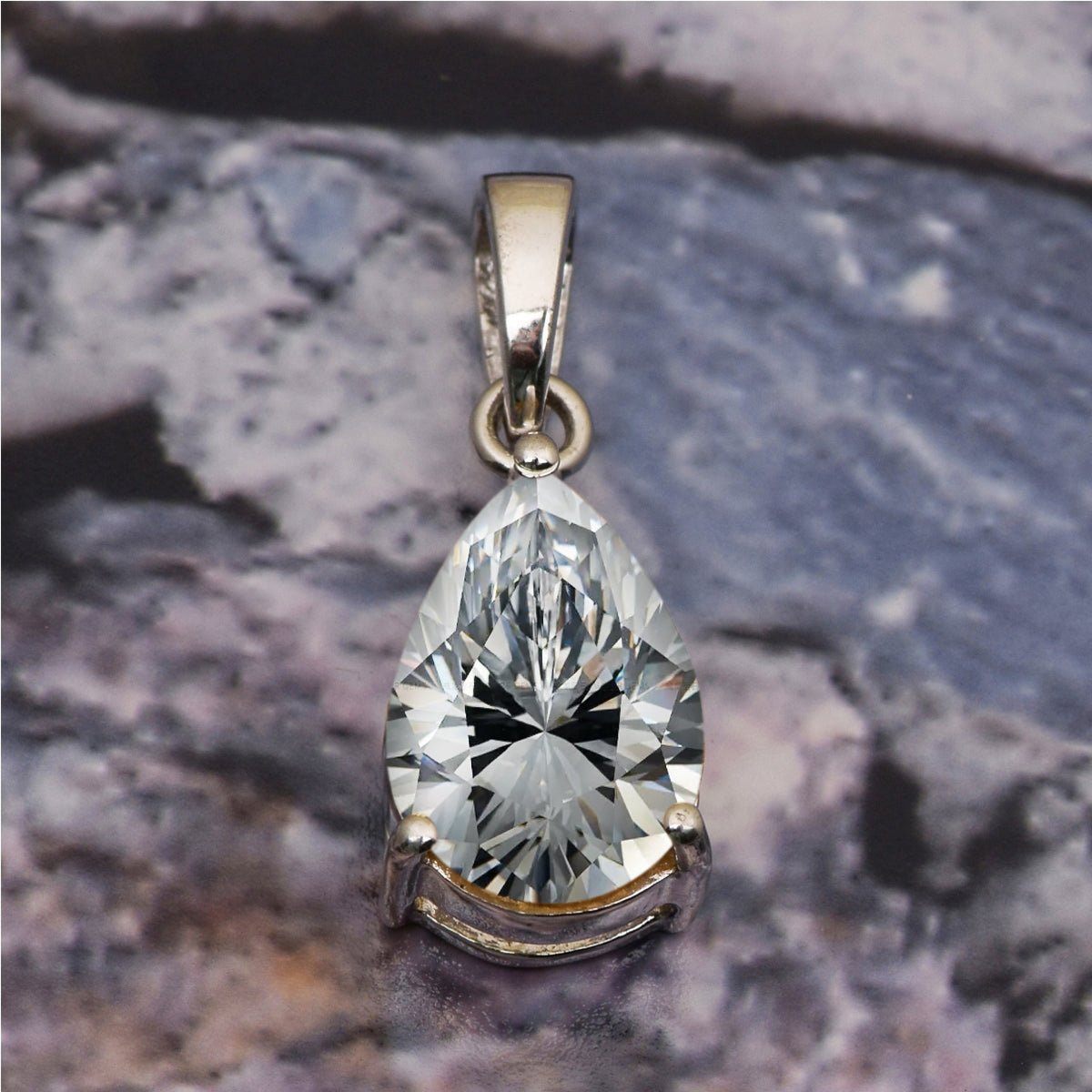 Solitaire Pear Cut Multi Choice Gemstone Pendant