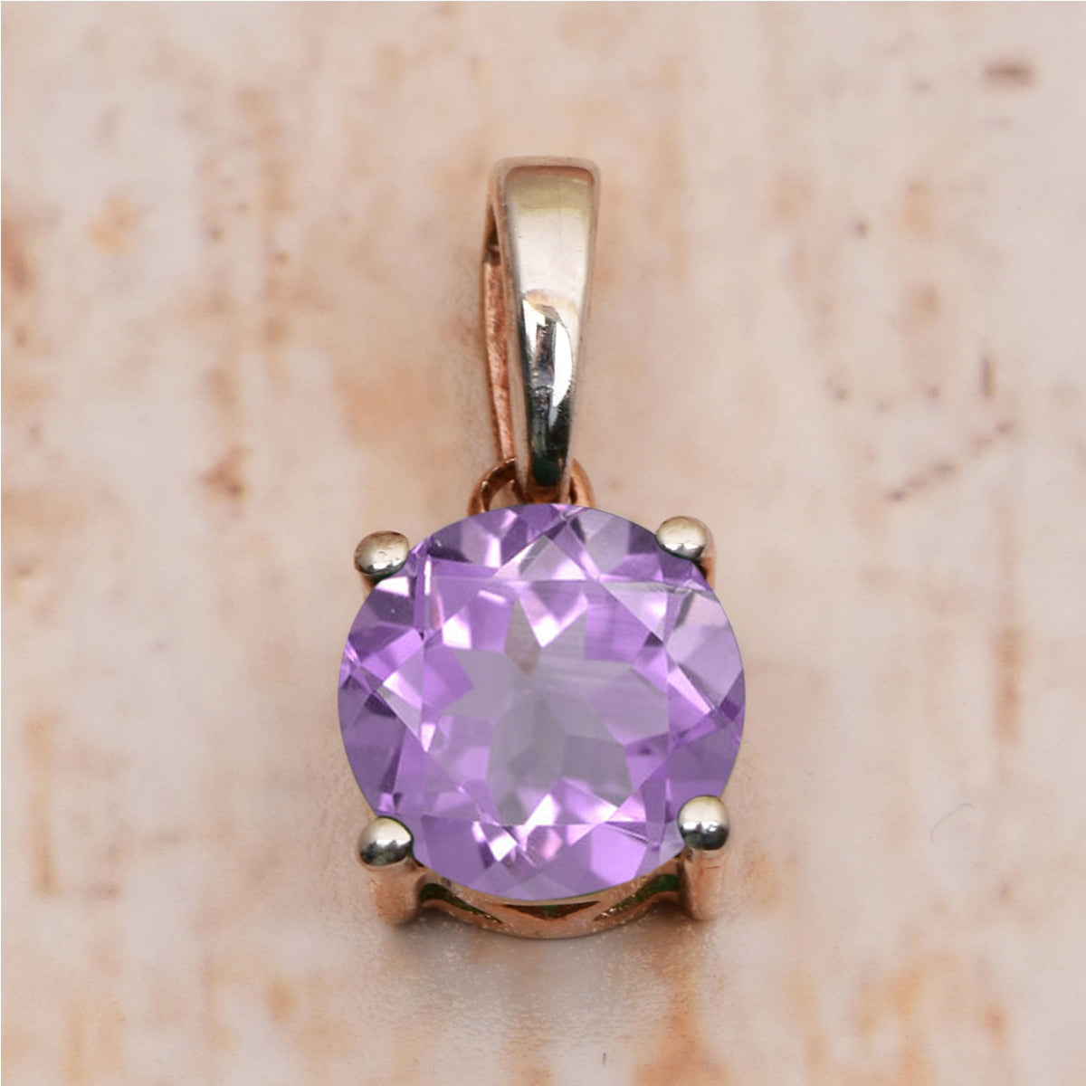 Solitaire Round Cut Multi Choice Gemstone Pendant