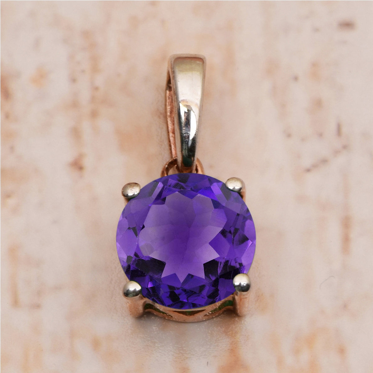 Solitaire Round Cut Multi Choice Gemstone Pendant