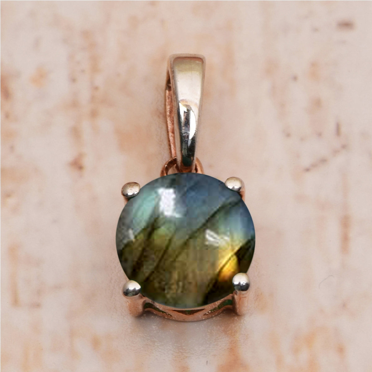 Solitaire Round Cut Multi Choice Gemstone Pendant
