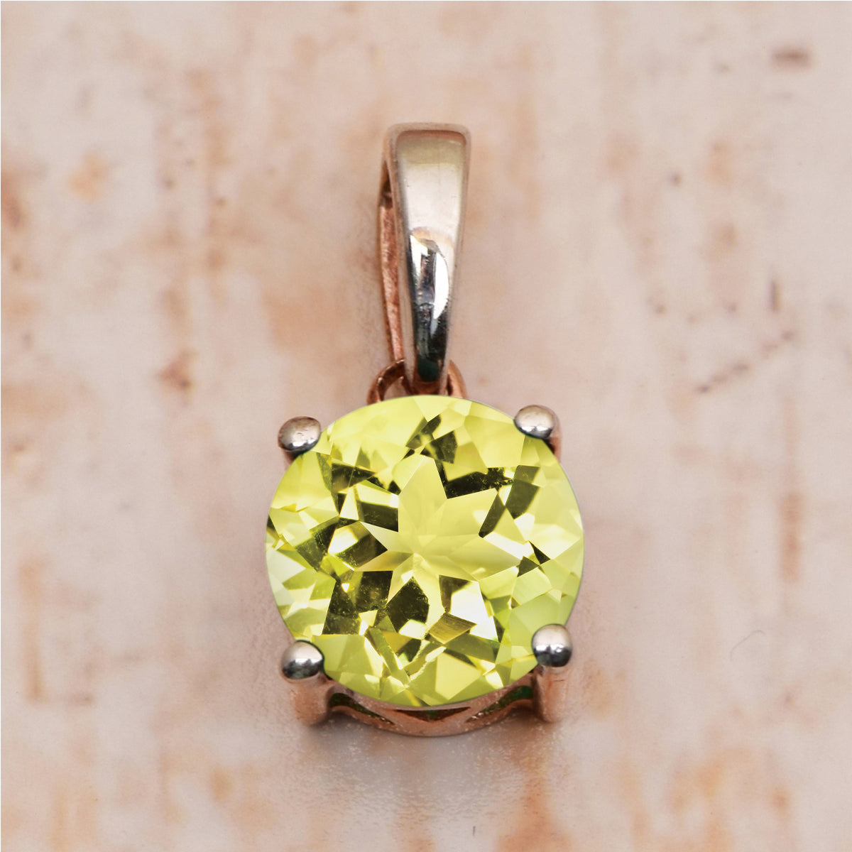 Solitaire Round Cut Multi Choice Gemstone Pendant
