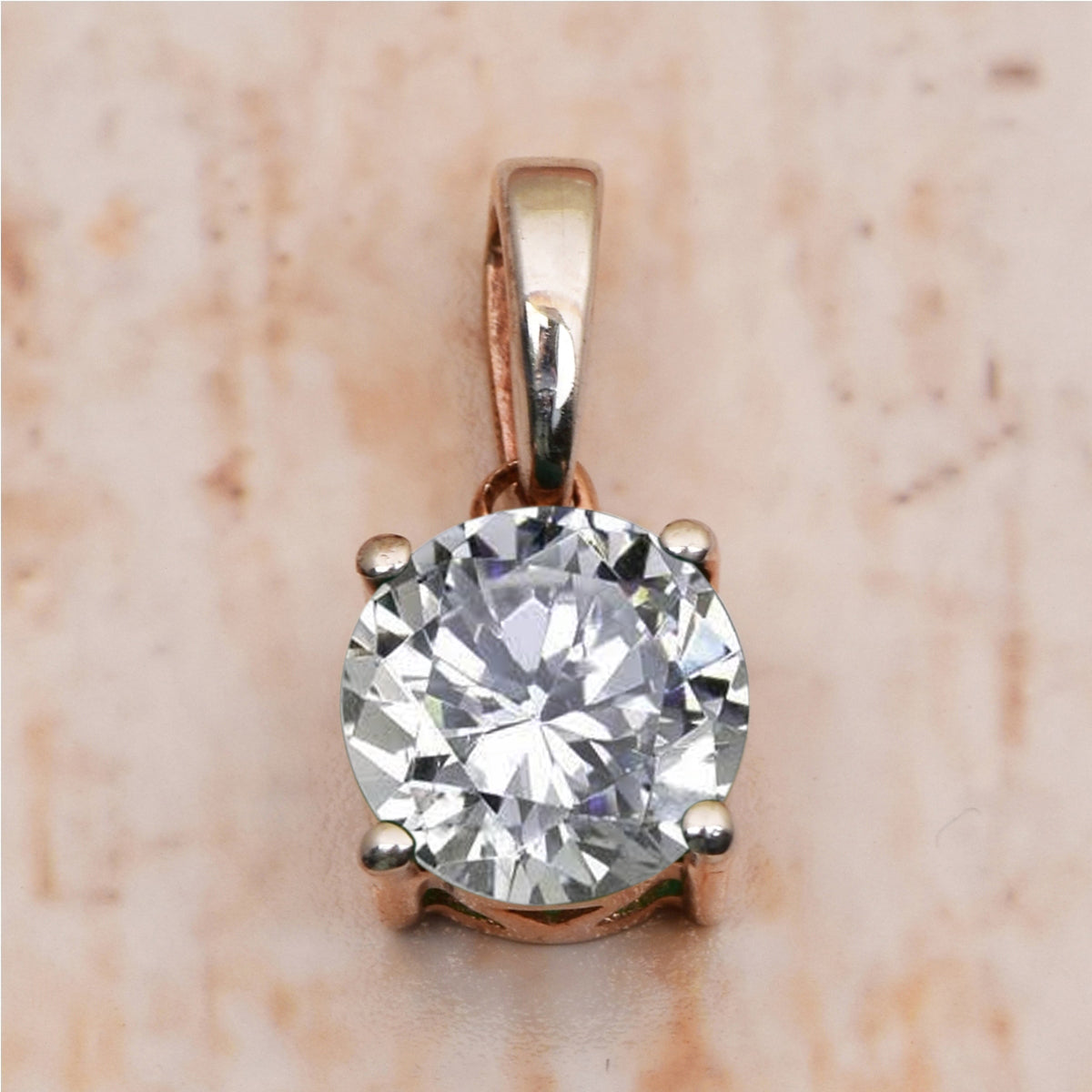 Solitaire Round Cut Multi Choice Gemstone Pendant