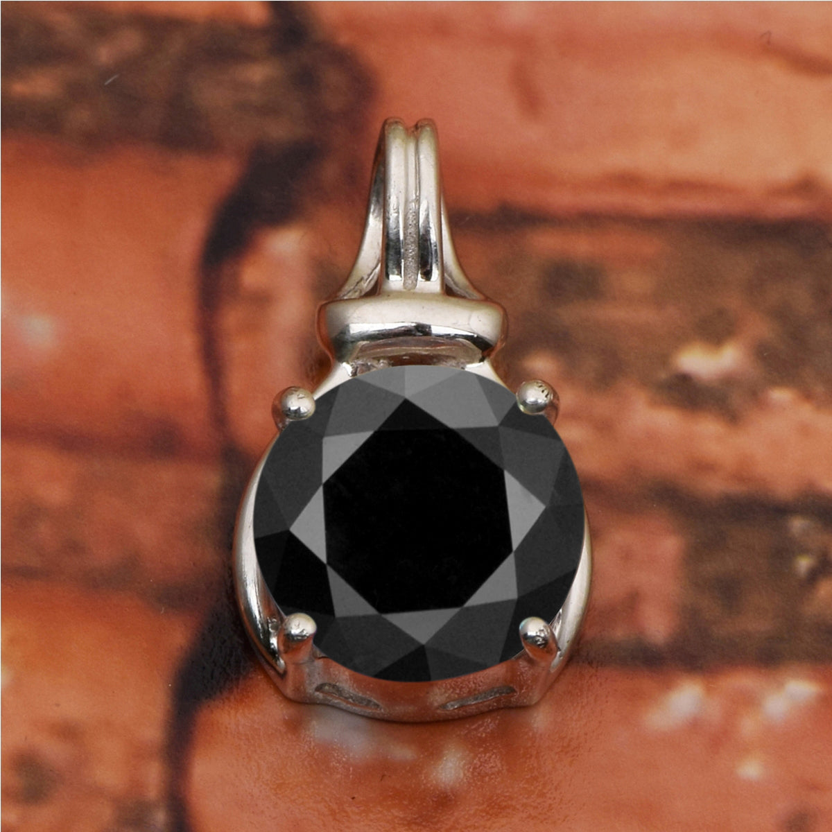 Solitaire Round Cut Multi Choice Gemstone Pendant