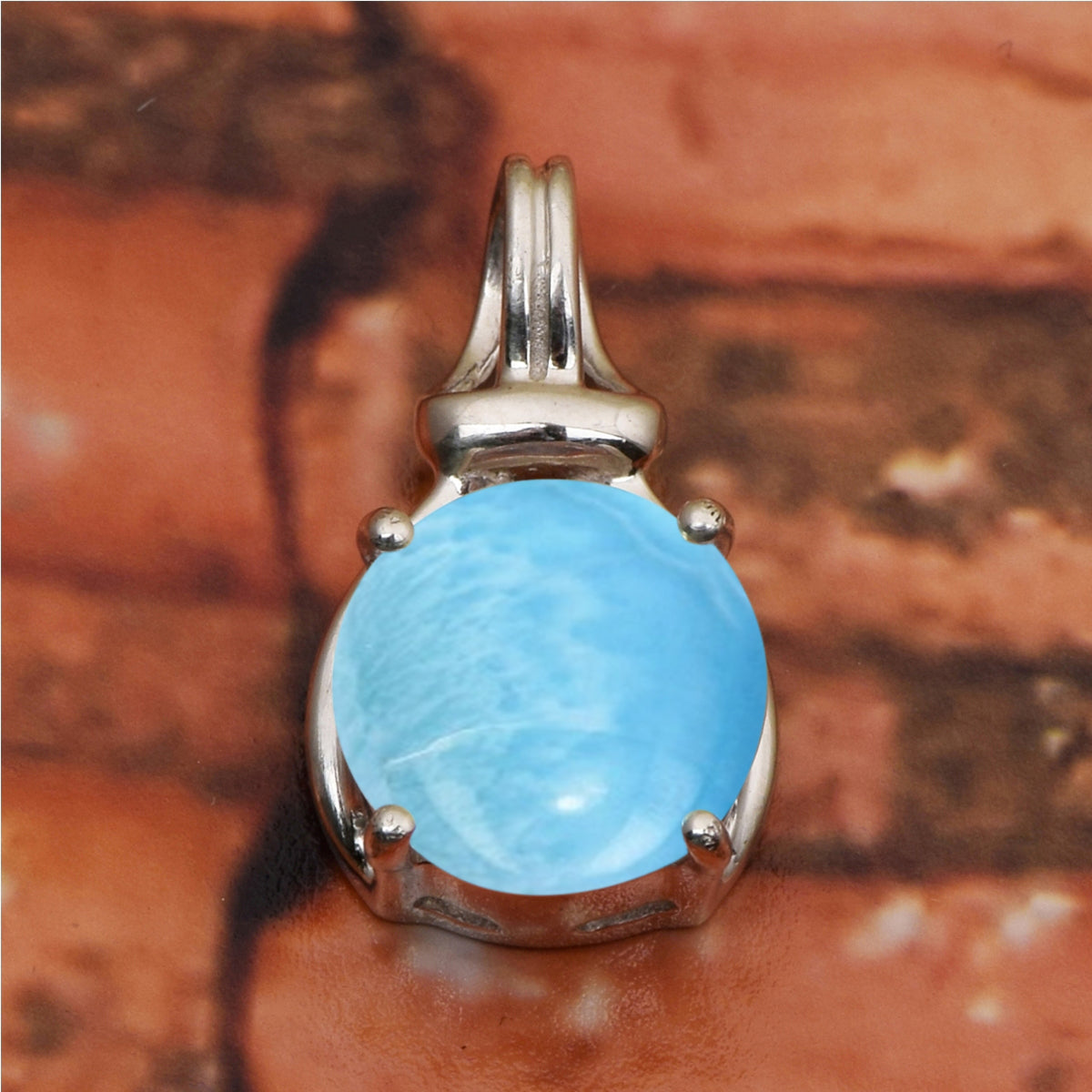 Solitaire Round Cut Multi Choice Gemstone Pendant