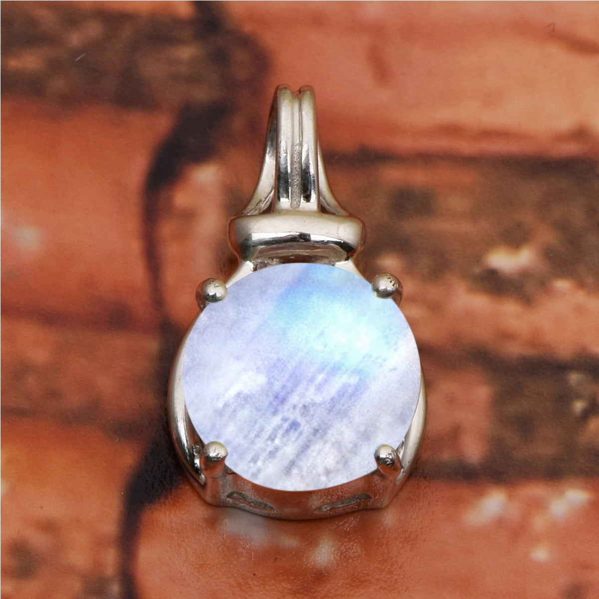 Solitaire Round Cut Multi Choice Gemstone Pendant