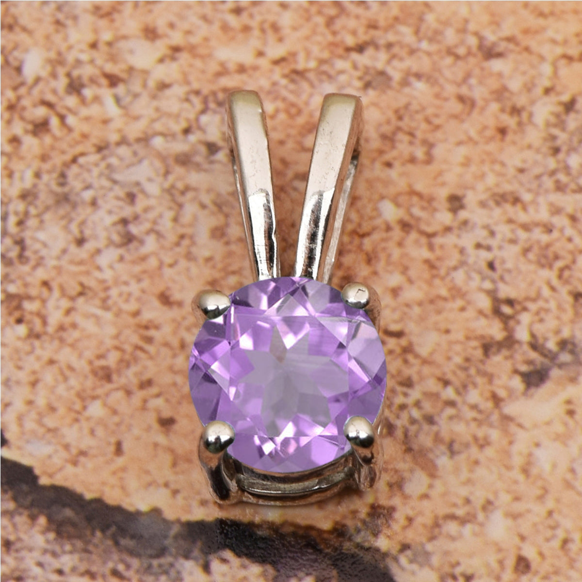 Tiny Round Cut Multi Choice Gemstone Pendant
