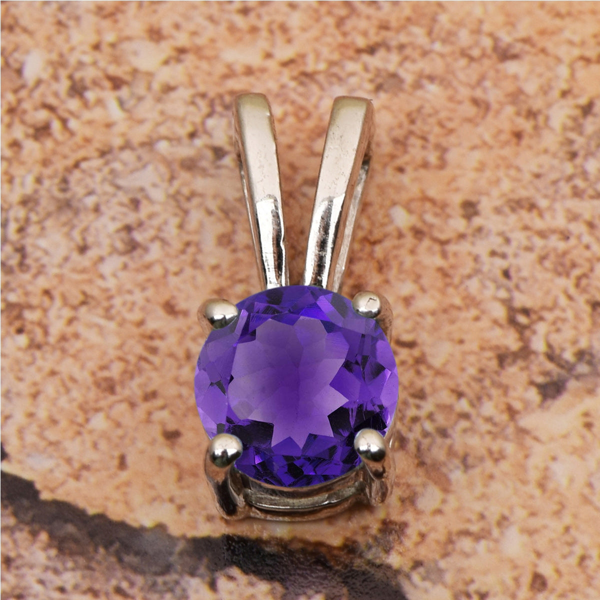 Tiny Round Cut Multi Choice Gemstone Pendant