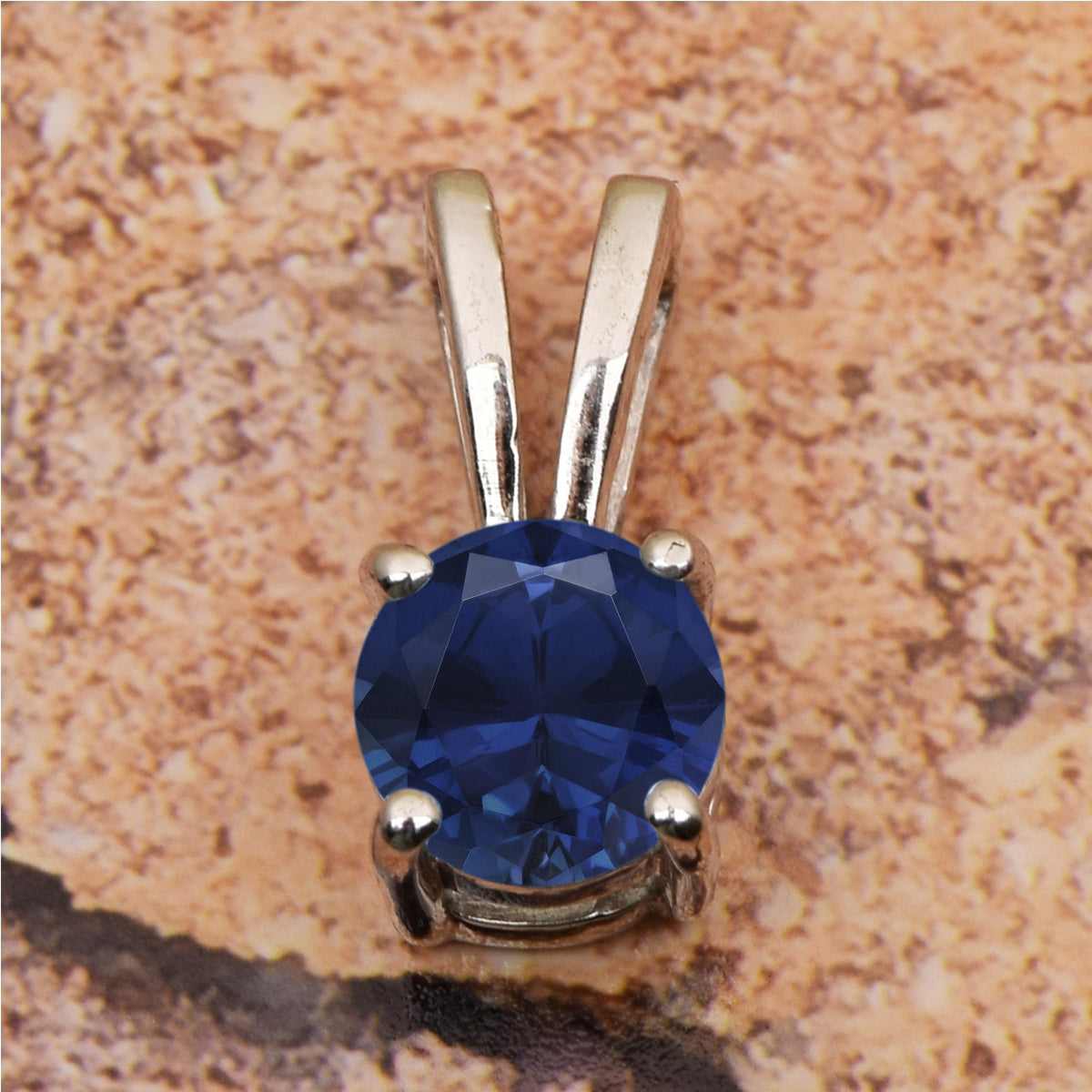 Tiny Round Cut Multi Choice Gemstone Pendant