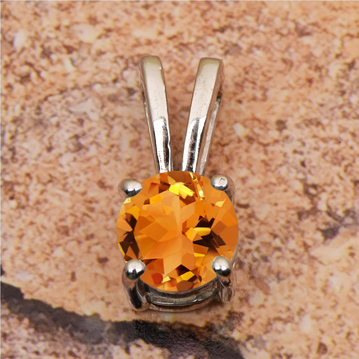 Tiny Round Cut Multi Choice Gemstone Pendant