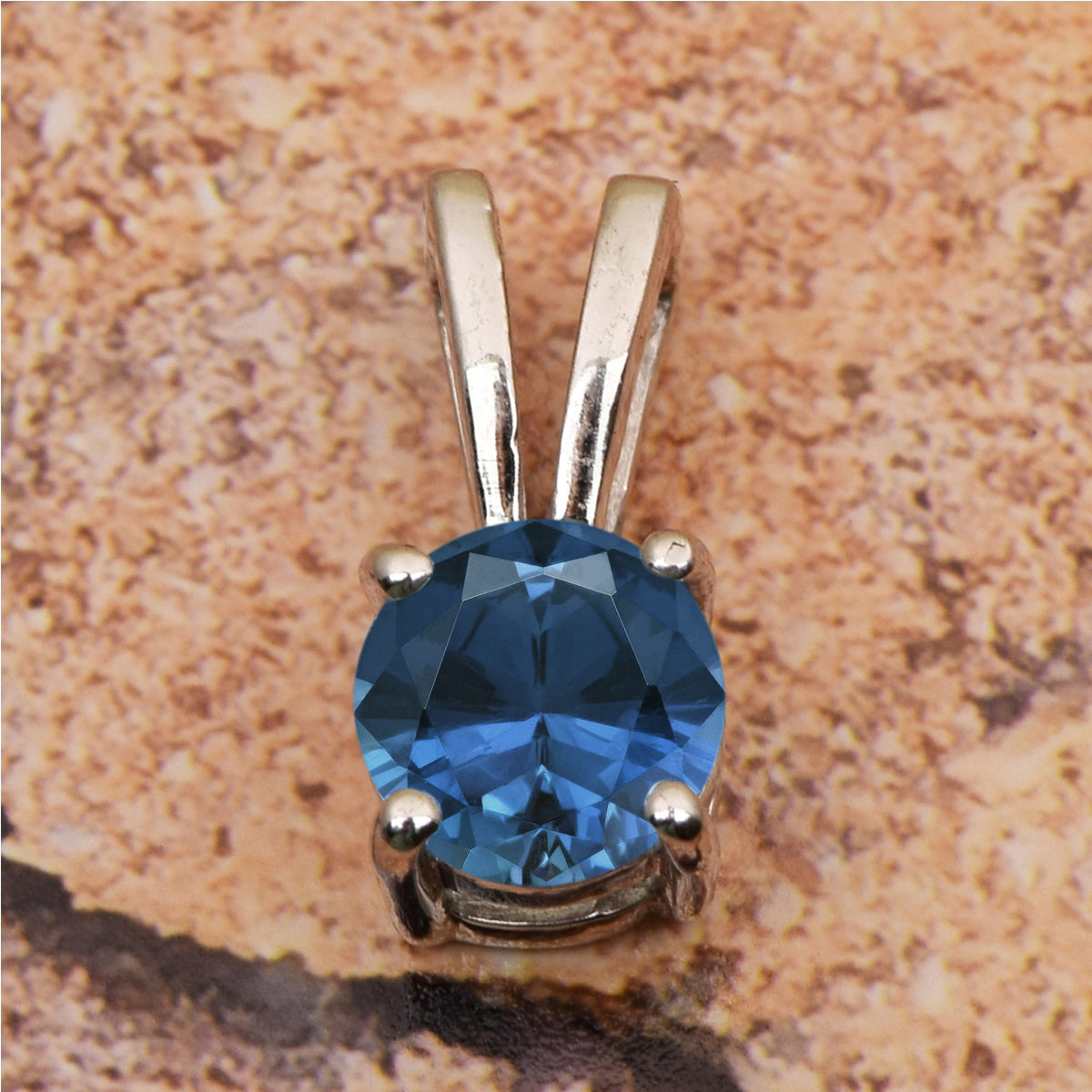 Tiny Round Cut Multi Choice Gemstone Pendant
