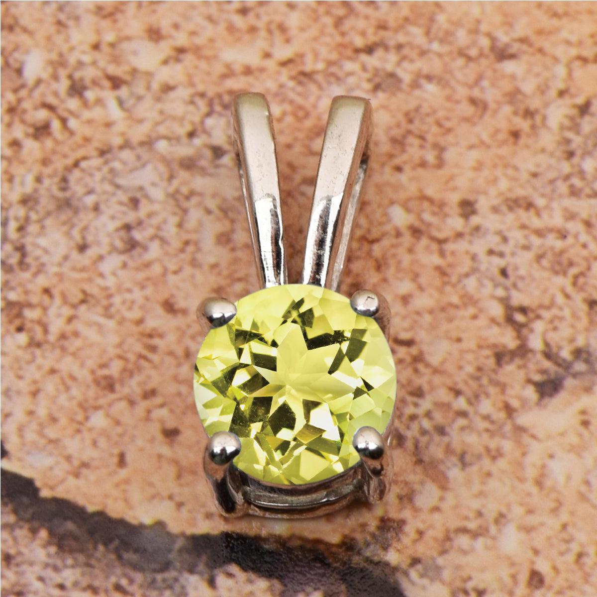 Tiny Round Cut Multi Choice Gemstone Pendant
