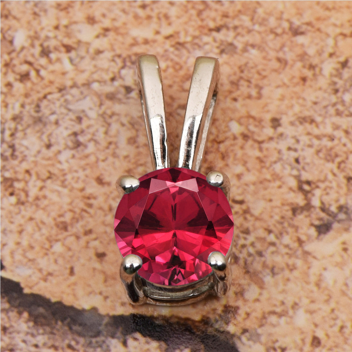 Tiny Round Cut Multi Choice Gemstone Pendant