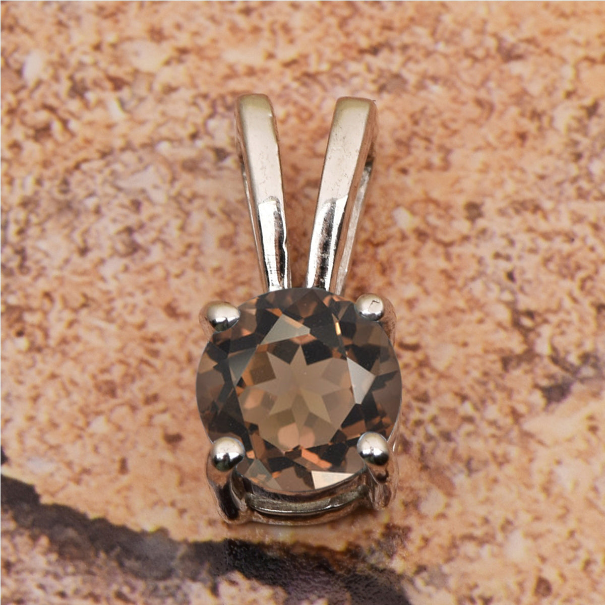 Tiny Round Cut Multi Choice Gemstone Pendant