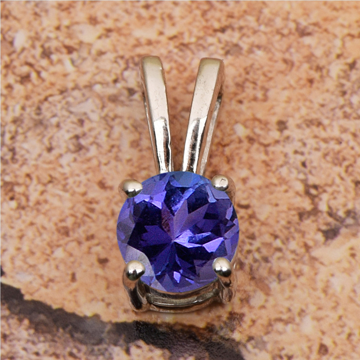 Tiny Round Cut Multi Choice Gemstone Pendant