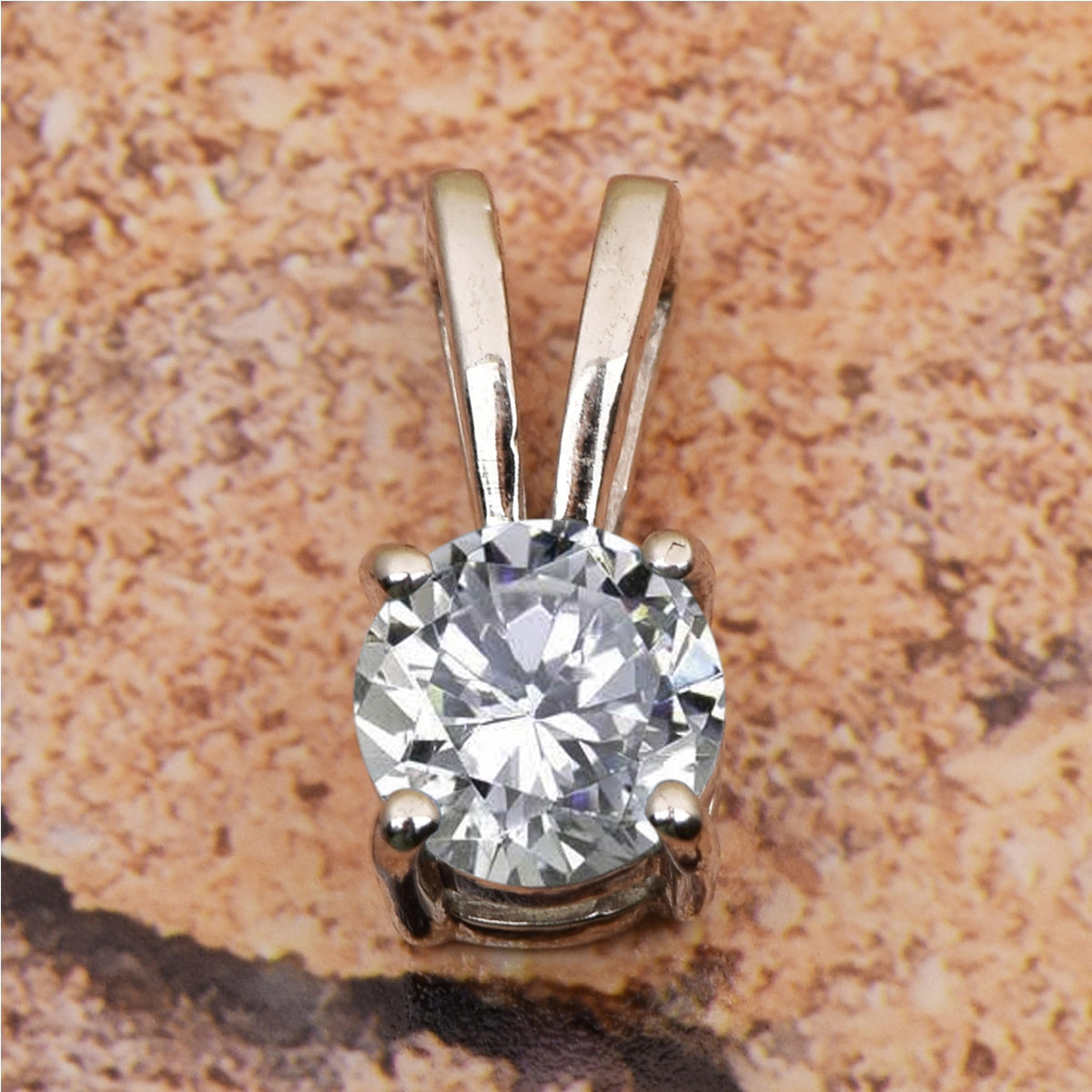 Tiny Round Cut Multi Choice Gemstone Pendant