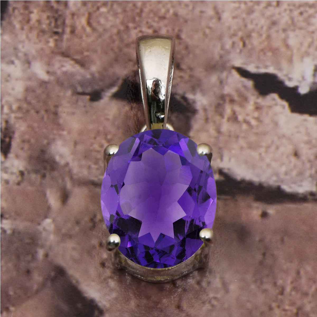 Solitaire Oval Cut Multi Choice Gemstone Pendant