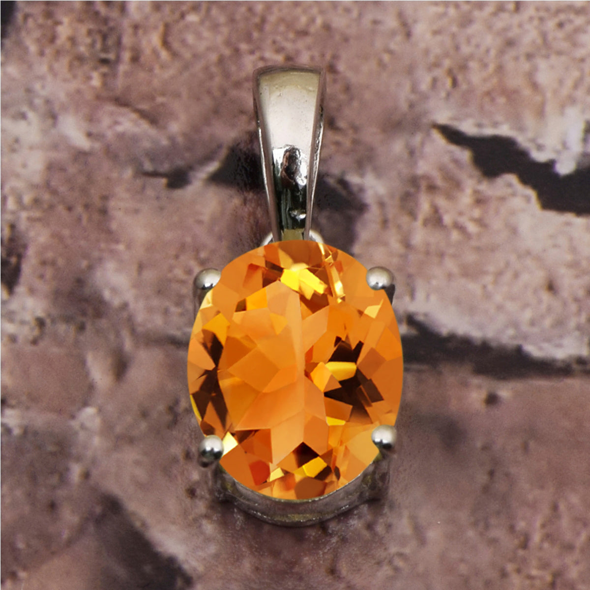 Solitaire Oval Cut Multi Choice Gemstone Pendant