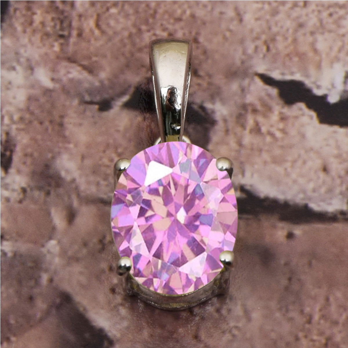 Solitaire Oval Cut Multi Choice Gemstone Pendant