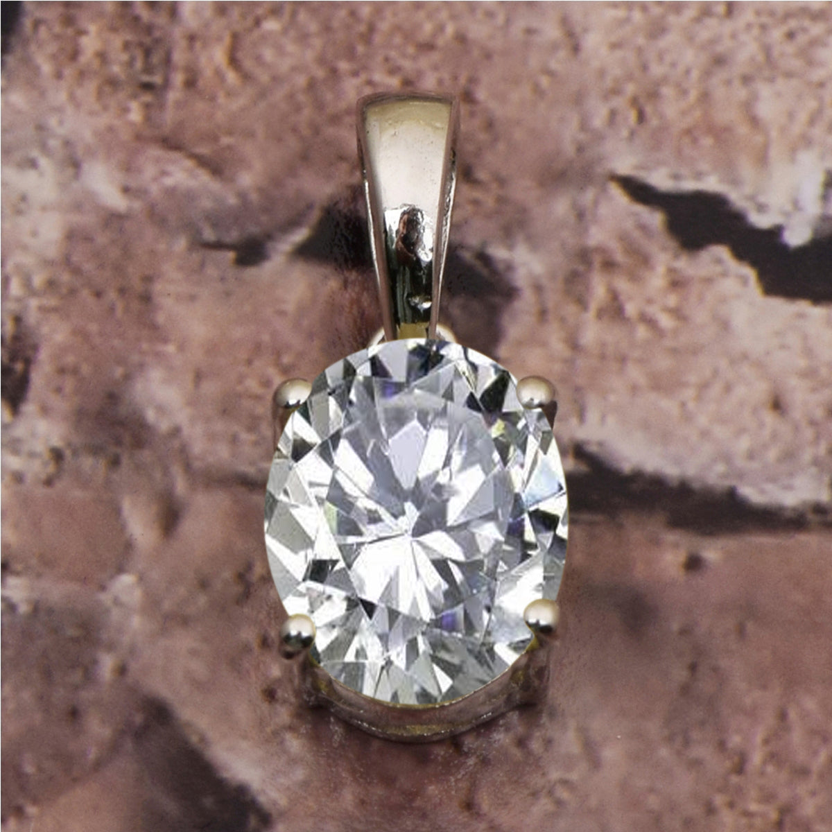 Solitaire Oval Cut Multi Choice Gemstone Pendant