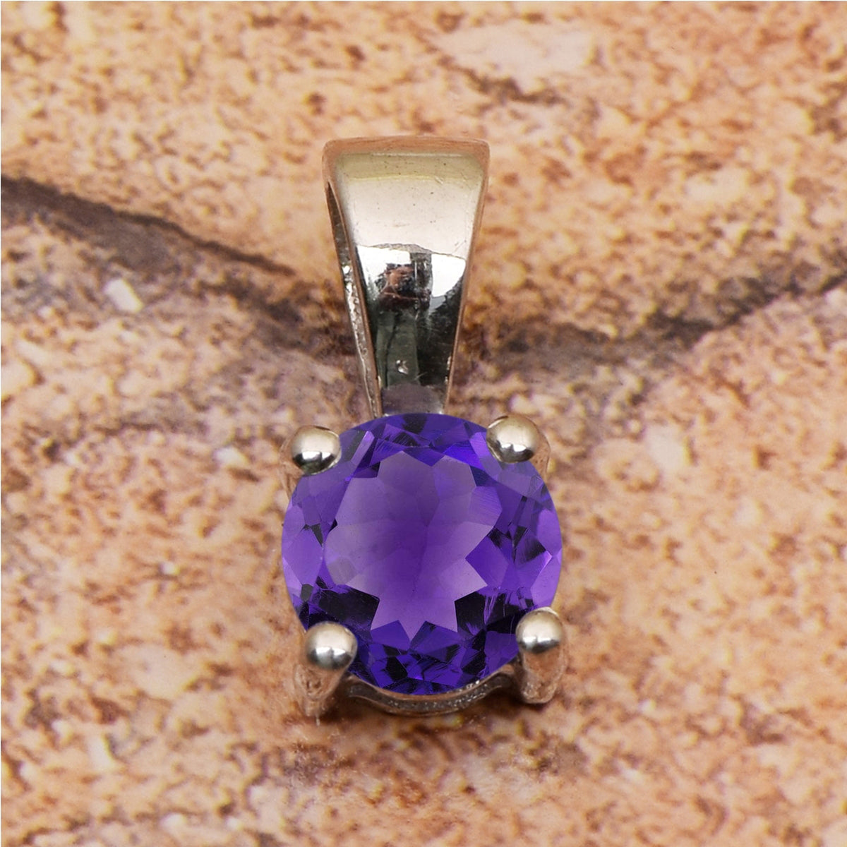 Tiny Round Cut Multi Choice Gemstone Pendant