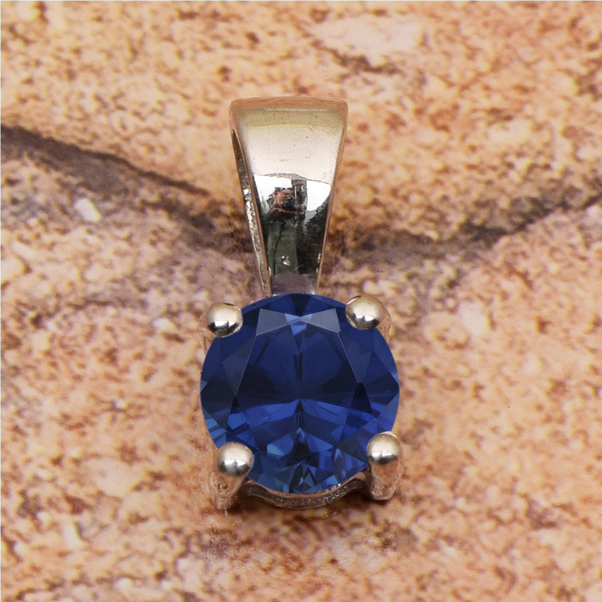 Tiny Round Cut Multi Choice Gemstone Pendant