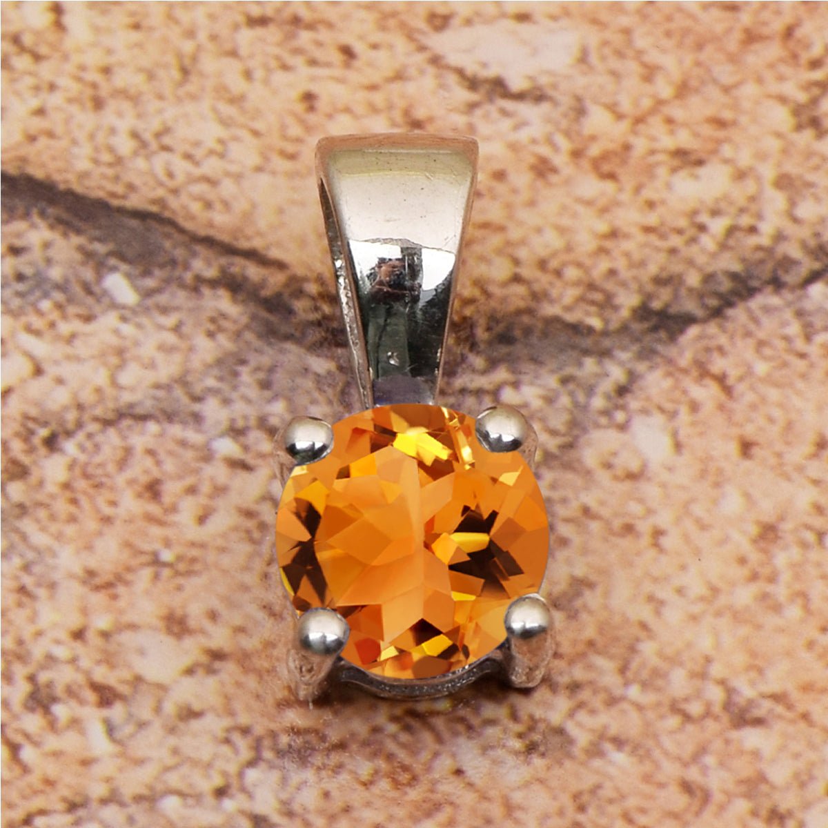 Tiny Round Cut Multi Choice Gemstone Pendant